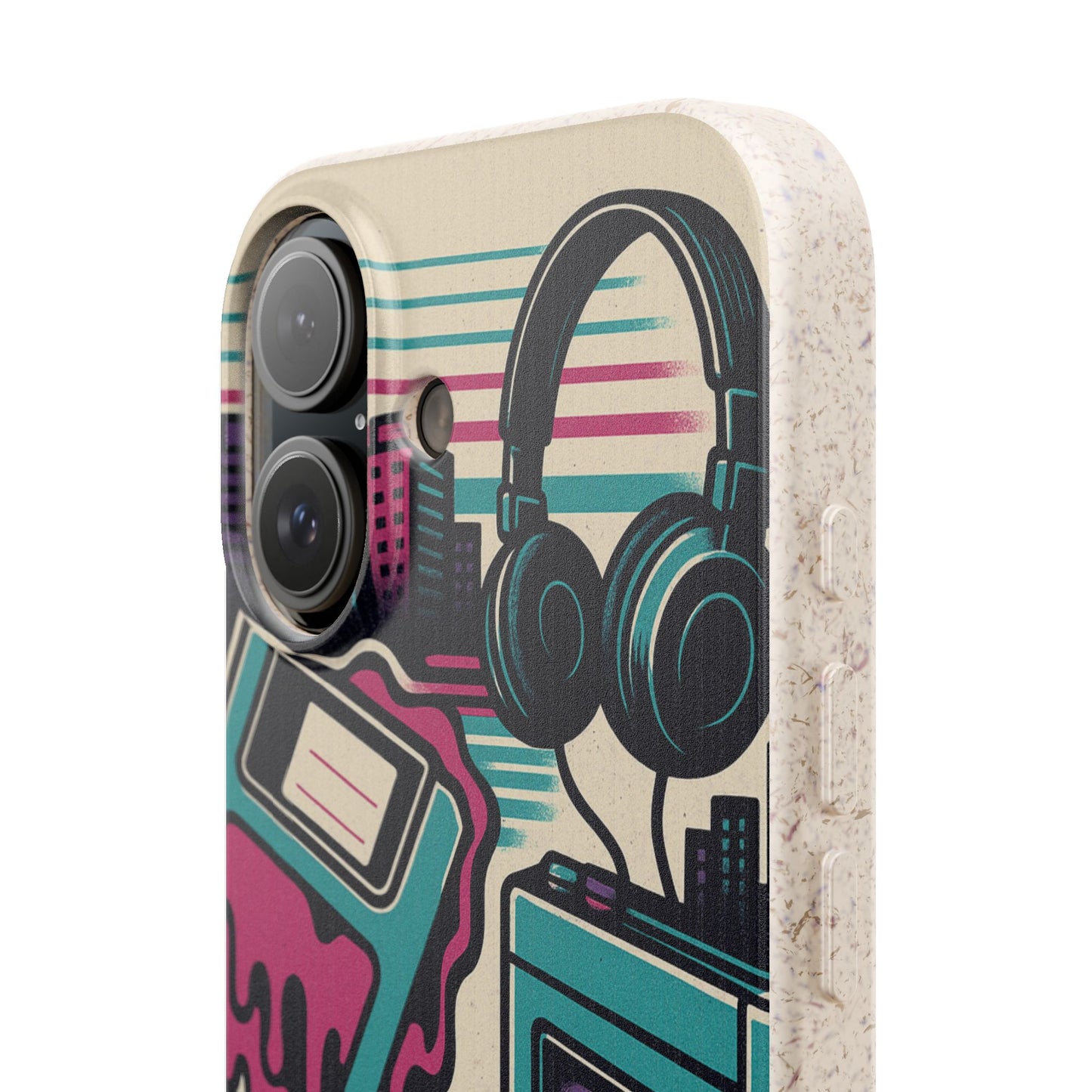 Retro Beats • Apple iPhone 16 Eco-Friendly Phone Case