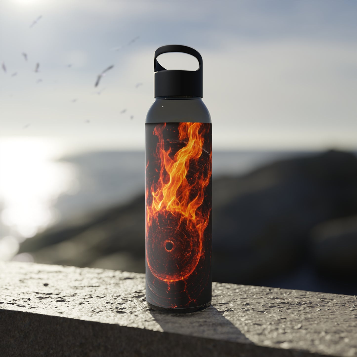 Vinyl Inferno • Sky Water Bottle 21.9 Oz