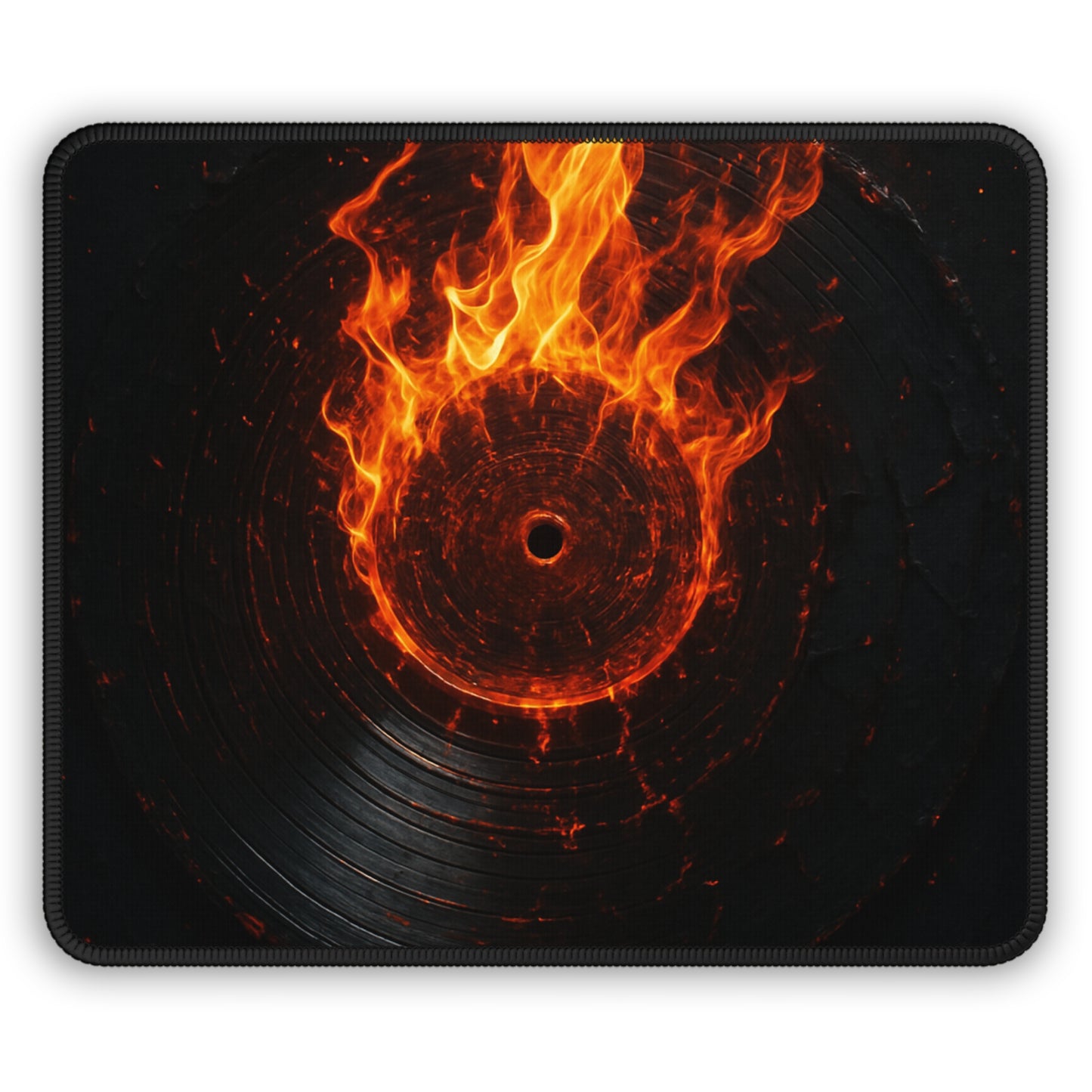 Vinyl Inferno • Eco-Friendly Gaming Mouse Pad