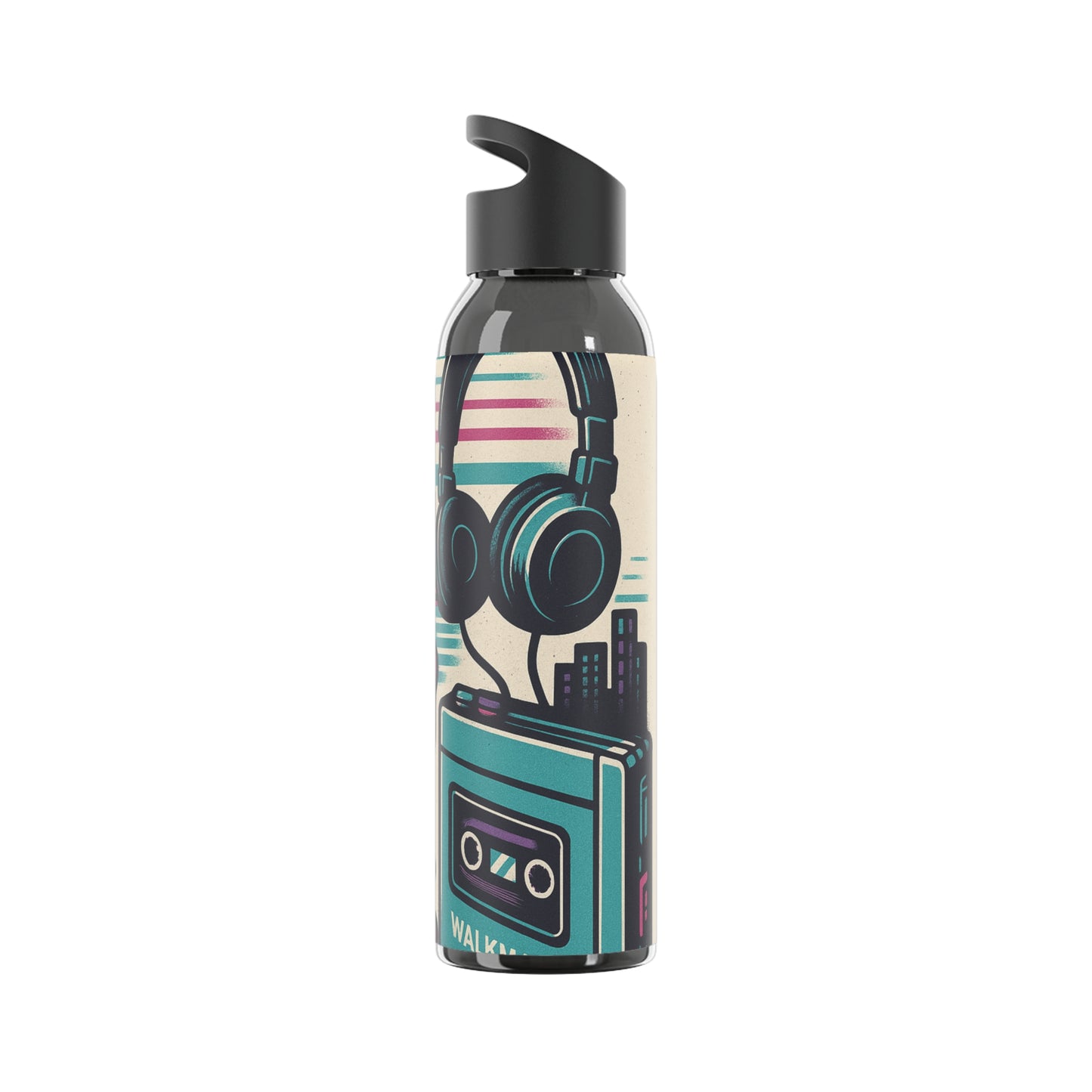 Retro Beats • Sky Water Bottle 21.9 Oz