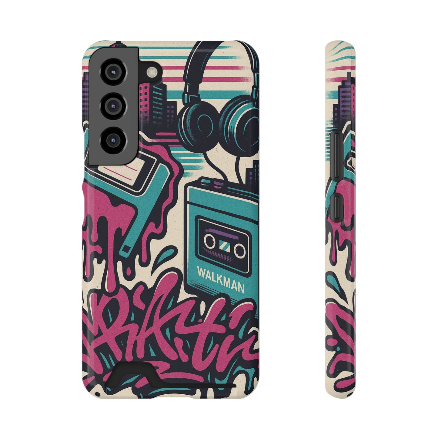 Retro Beats • Samsung Galaxy S22 • MagSafe® Tough Case with Card Holder
