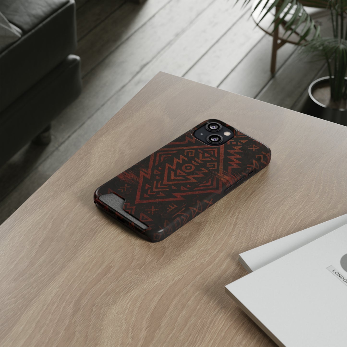 Tribal Glitch • Apple iPhone 13 • MagSafe® Tough Case with Card Holder