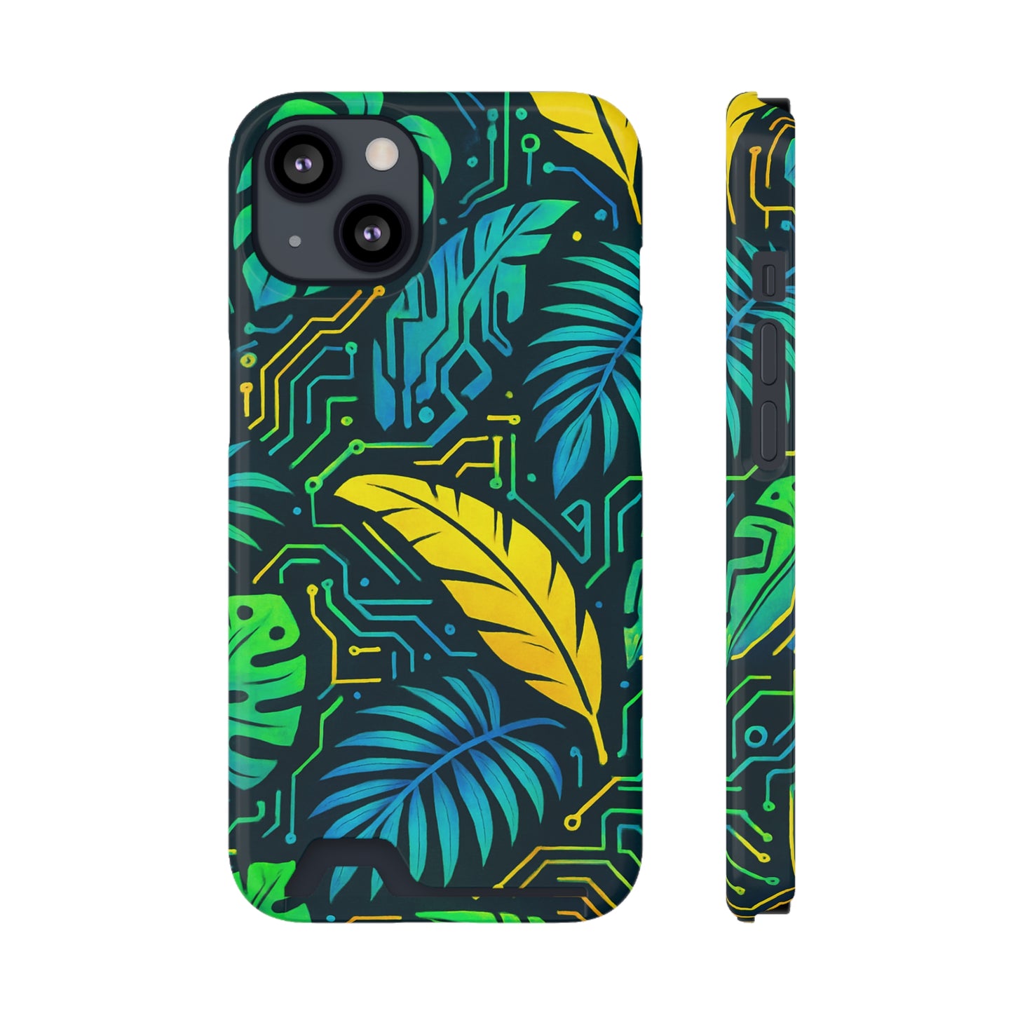 Cyber Tropics • Apple iPhone 13 • MagSafe® Tough Case with Card Holder