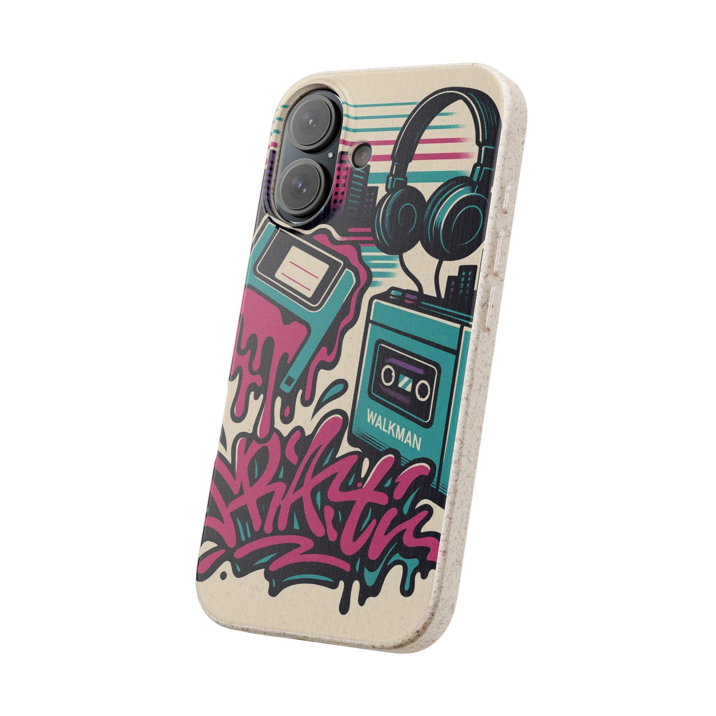 Retro Beats • Apple iPhone 16 Eco-Friendly Phone Case