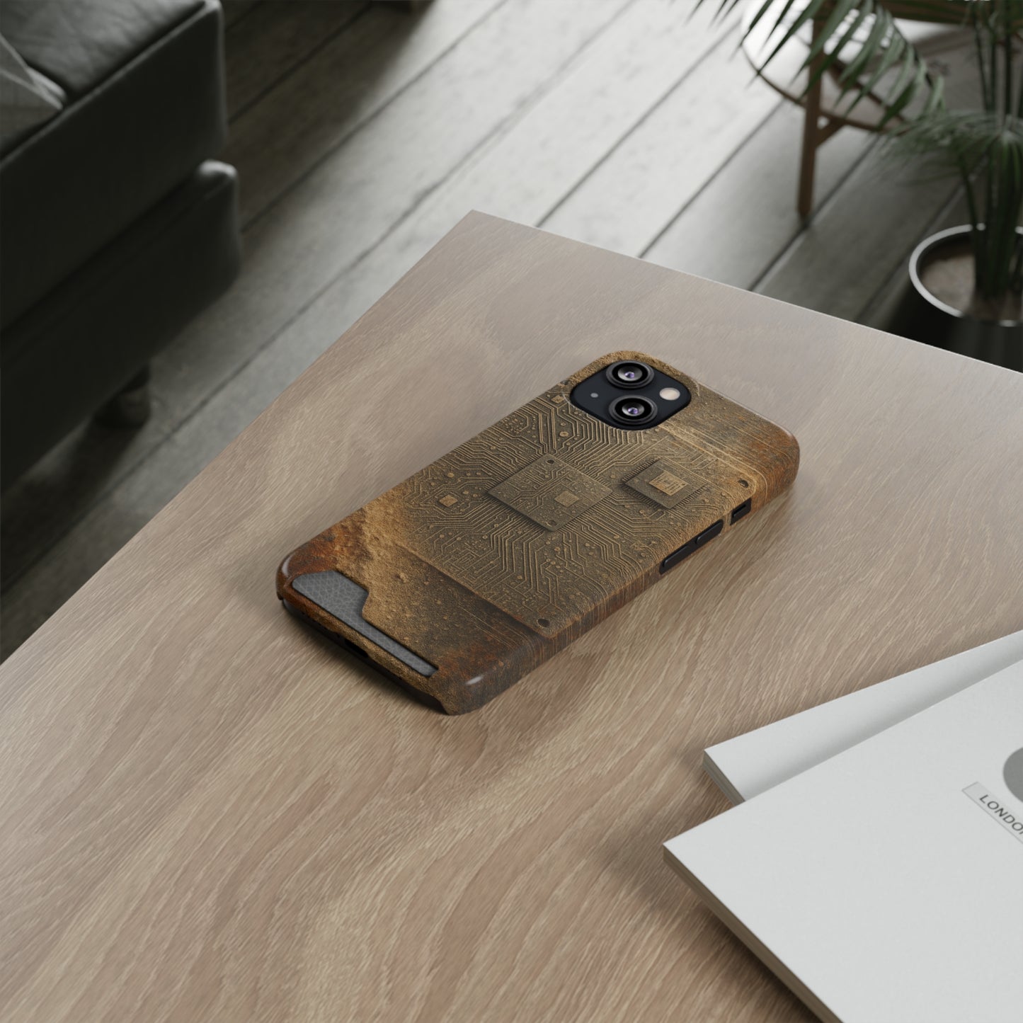Sand Circuit • Apple iPhone 13 • MagSafe® Tough Case with Card Holder