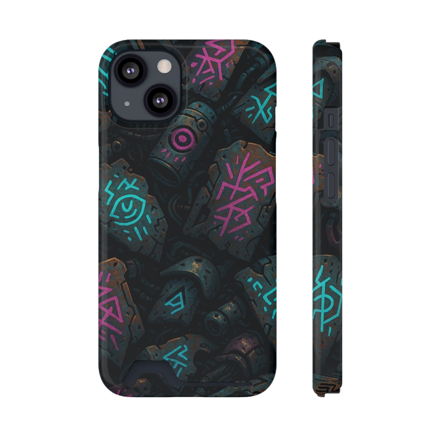 Urban Glyphs • Apple iPhone 13 • MagSafe® Tough Case with Card Holder
