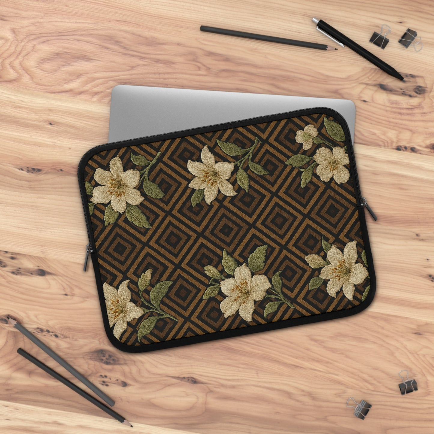 Velvet Bloom • Dual Zipper Laptop Sleeve