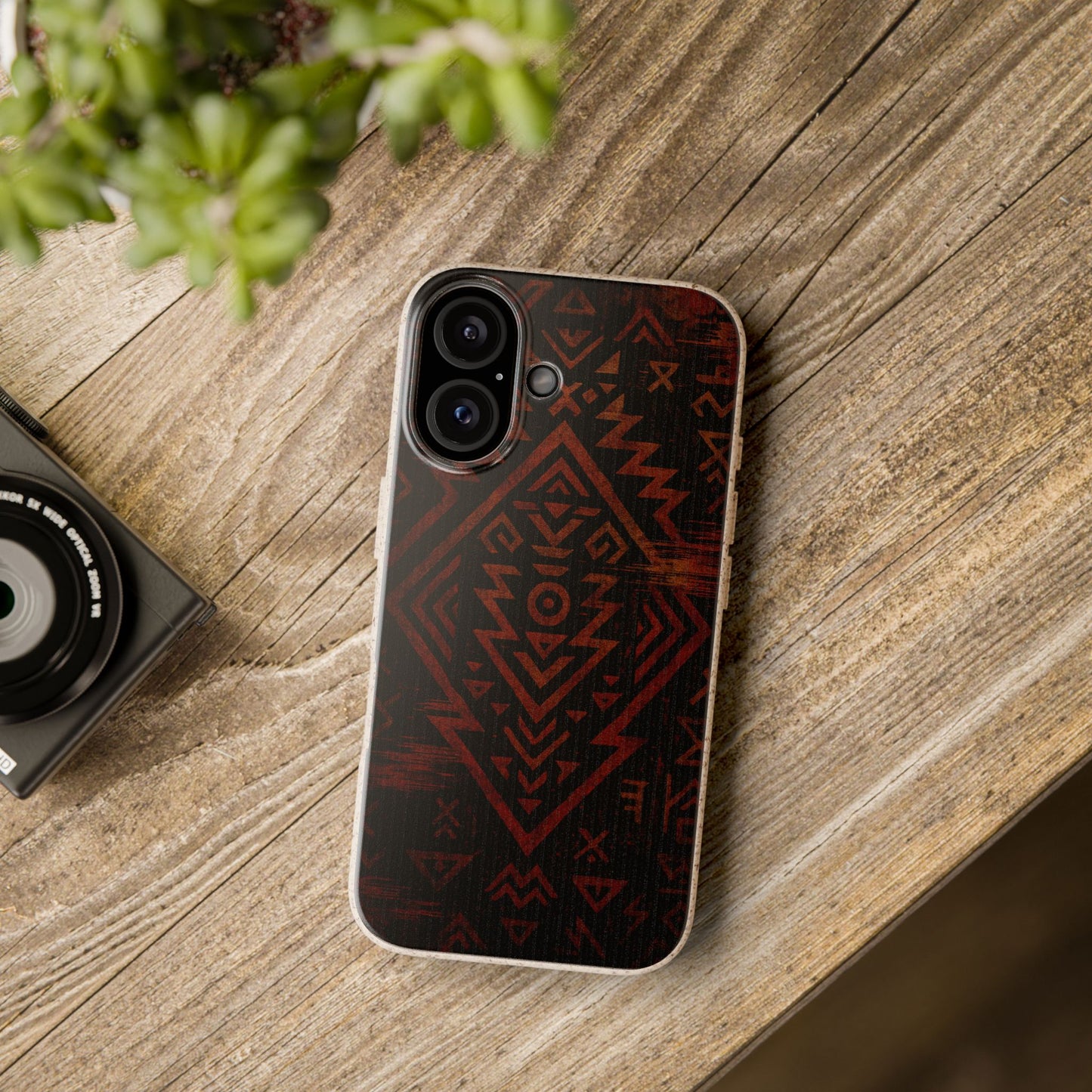 Tribal Glitch • Apple iPhone 16 Eco-Friendly Phone Case