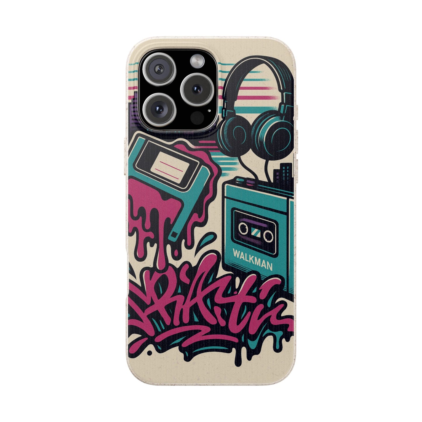 Retro Beats • Apple iPhone 16 Eco-Friendly Phone Case