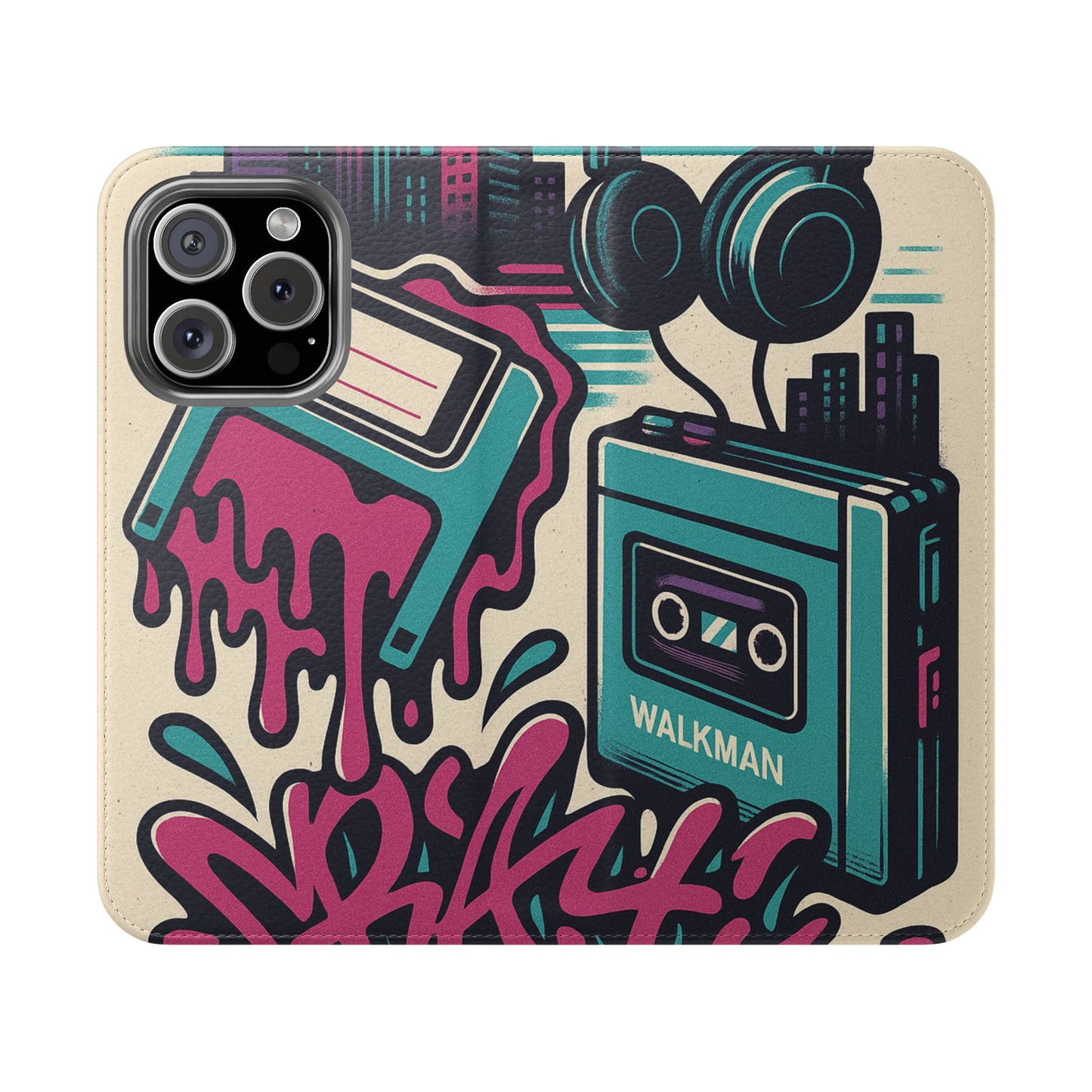 Retro Beats • Apple iPhone 16 Flip Case