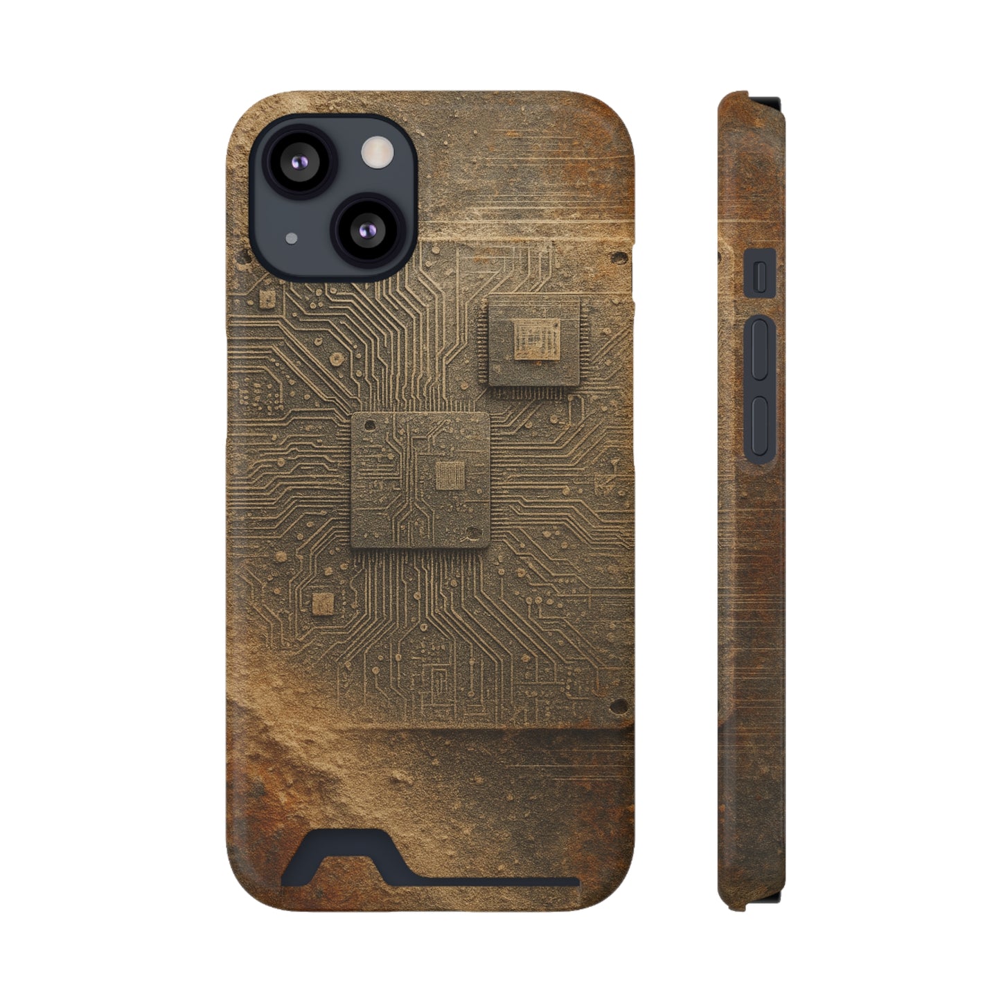 Sand Circuit • Apple iPhone 13 • MagSafe® Tough Case with Card Holder