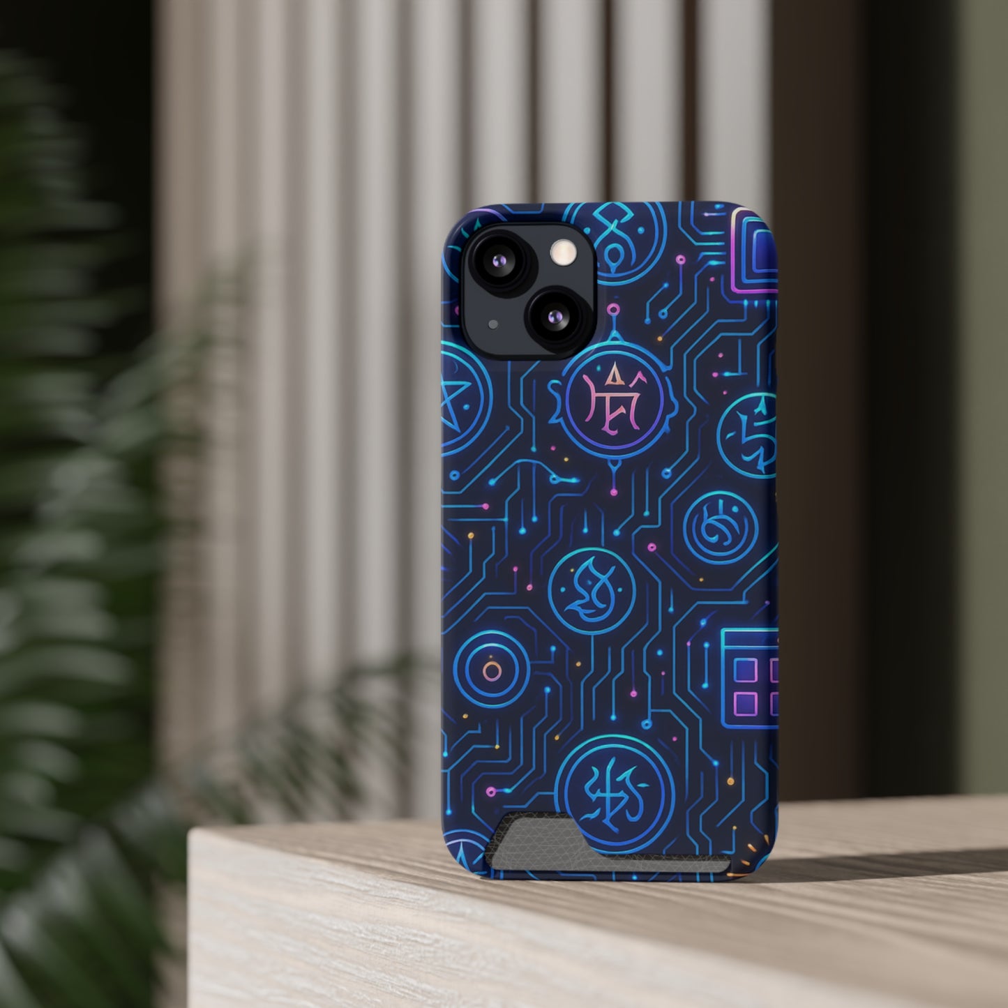 Cypher Glyphs • Apple iPhone 13 • MagSafe® Tough Case with Card Holder