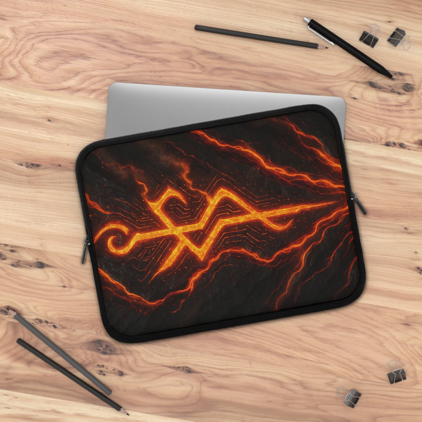 Molten Glyph • Dual Zipper Laptop Sleeve