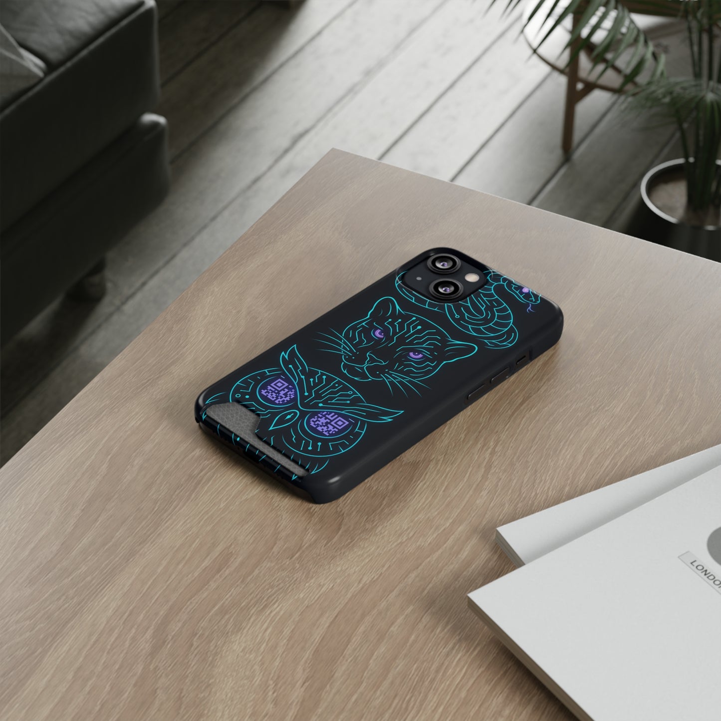 Mystic Midnight • Apple iPhone 13 • MagSafe® Tough Case with Card Holder