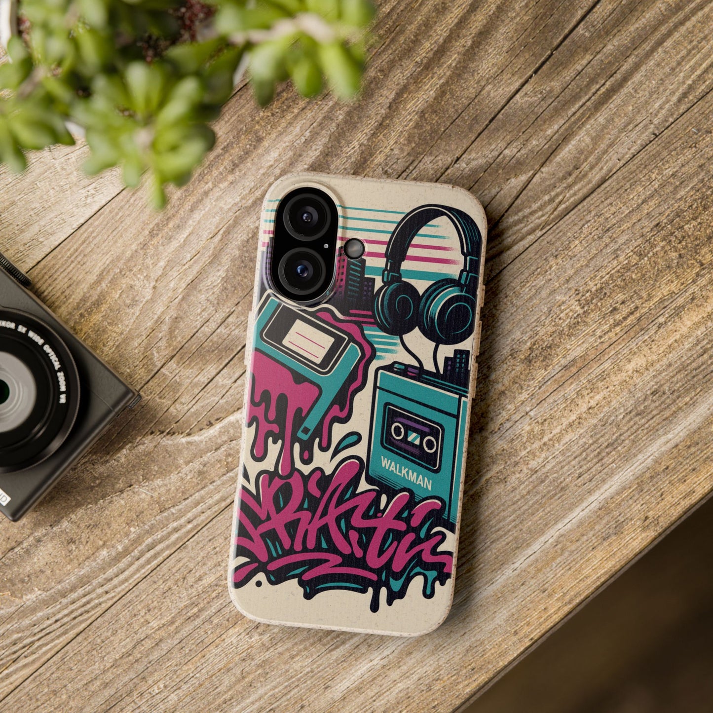 Retro Beats • Apple iPhone 16 Eco-Friendly Phone Case