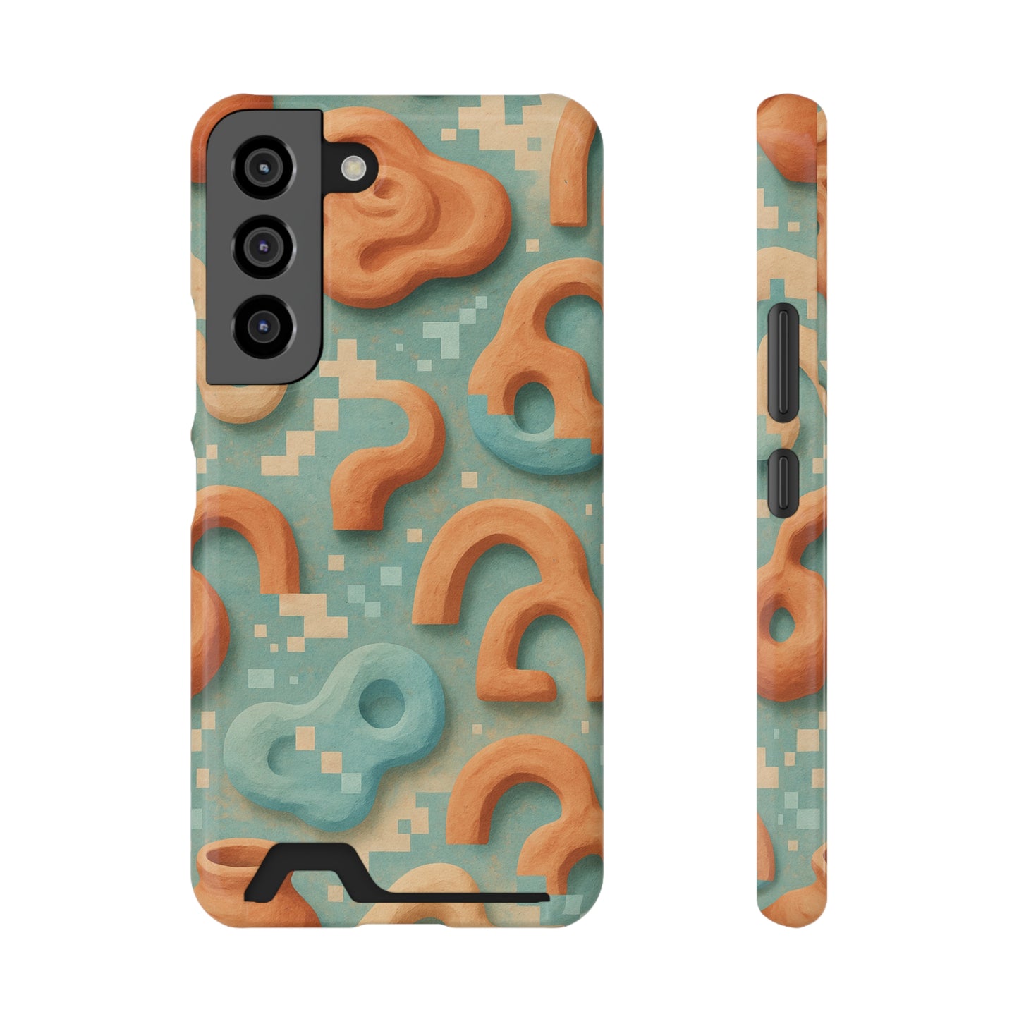 Pixel Clay • Samsung Galaxy S22 • MagSafe® Tough Case with Card Holder