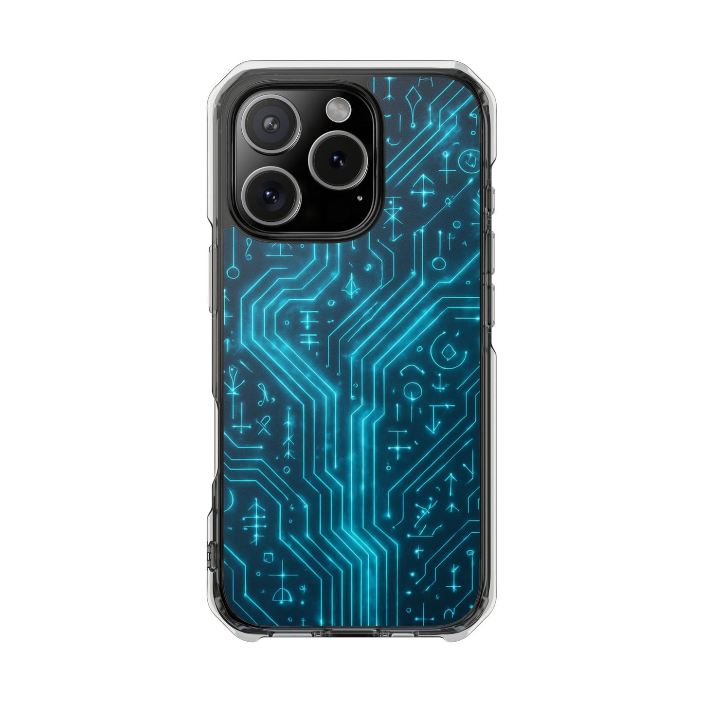 Circuit Glyph • Apple iPhone 16 • MagSafe® Clear Case