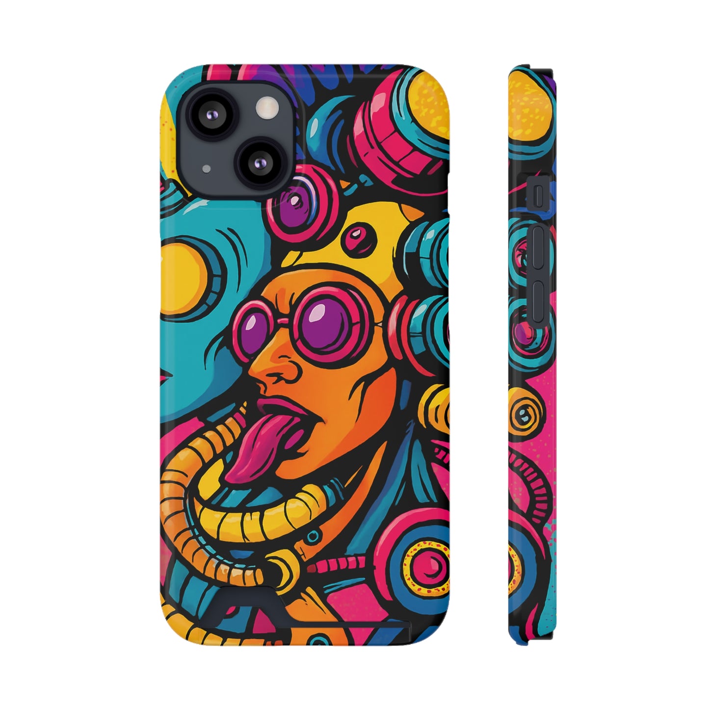 Pixel Pop • Apple iPhone 13 • MagSafe® Tough Case with Card Holder
