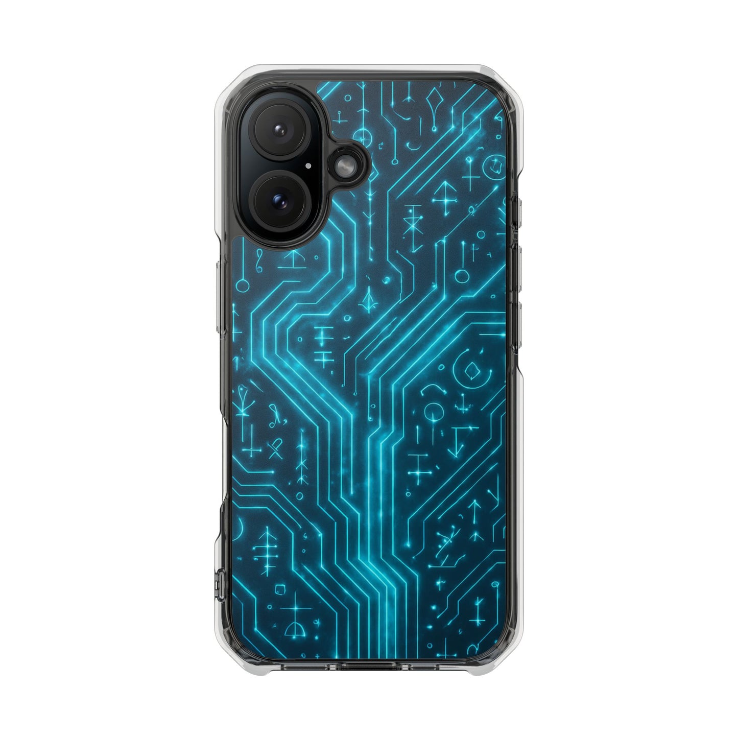 Circuit Glyph • Apple iPhone 16 • MagSafe® Clear Case