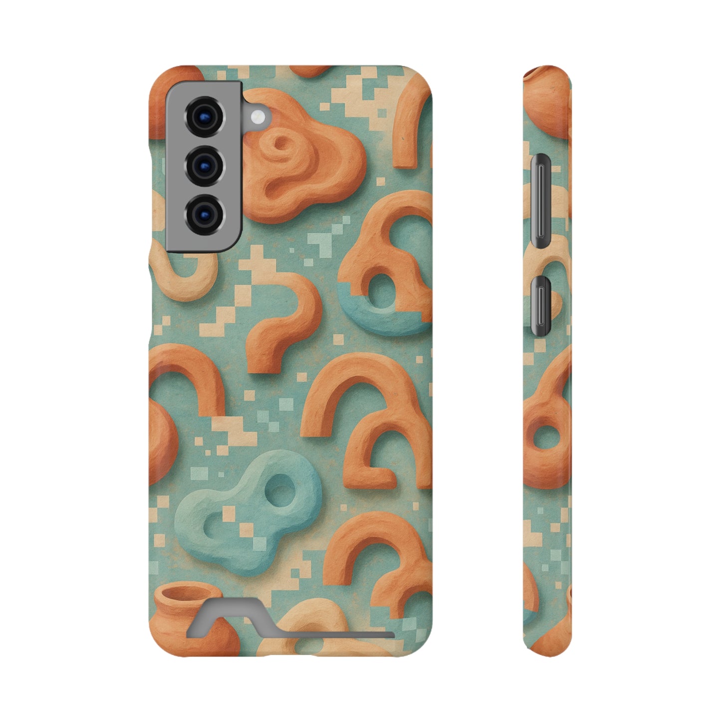 Pixel Clay • Samsung Galaxy S21 • MagSafe® Tough Case with Card Holder