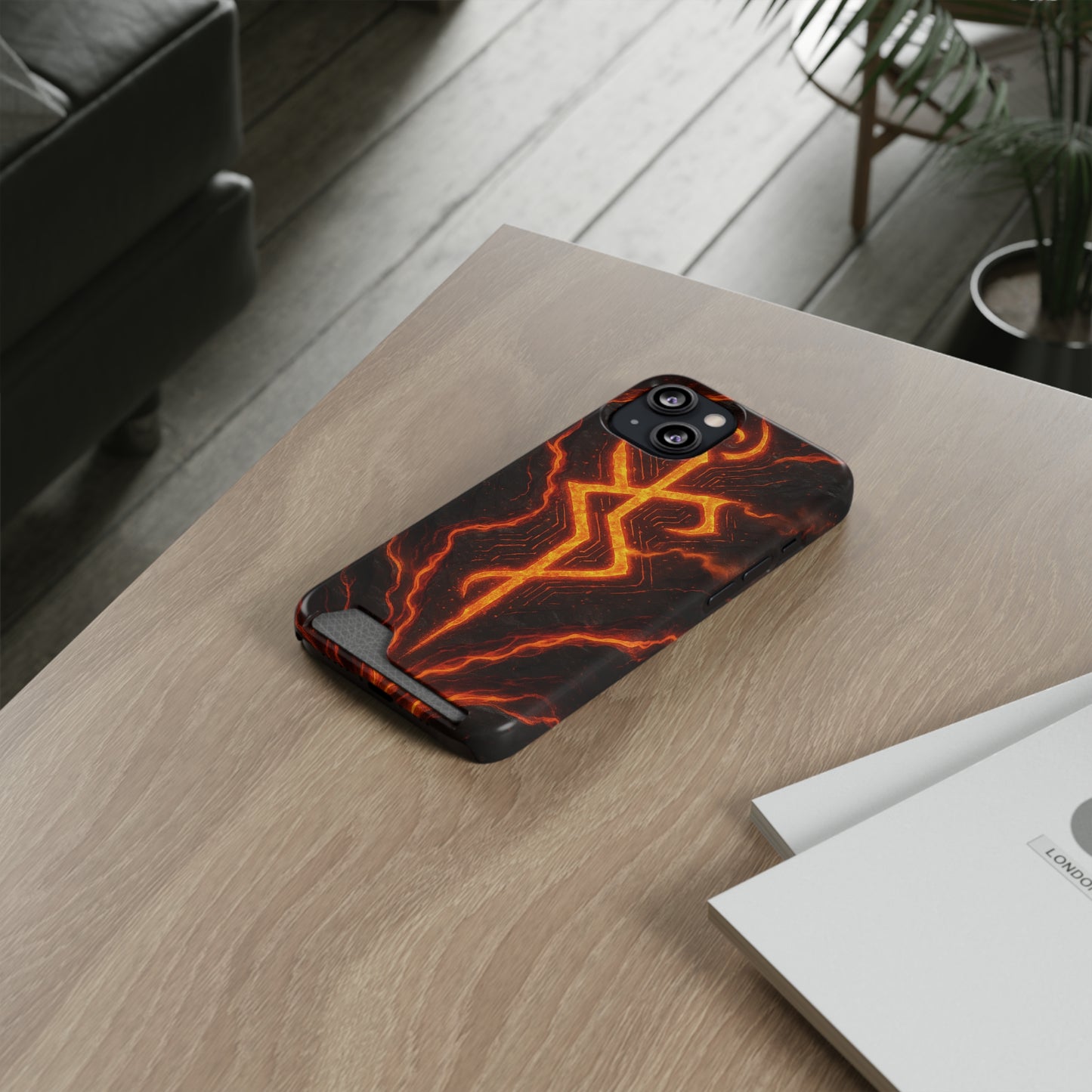 Molten Glyph • Apple iPhone 13 • MagSafe® Tough Case with Card Holder