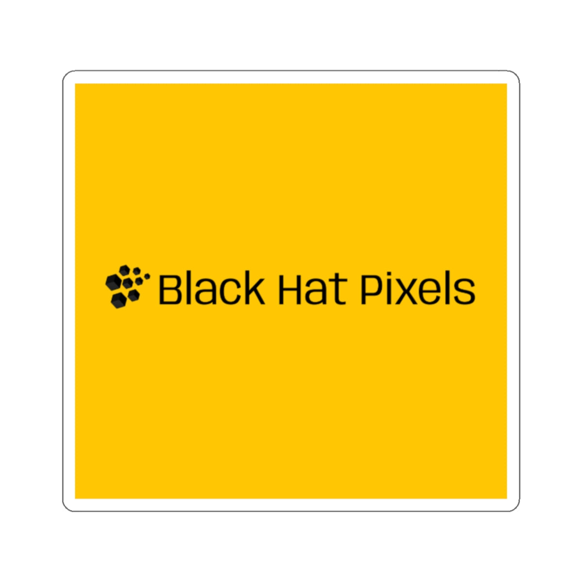 Black Hat Pixels • Die-Cut Sticker