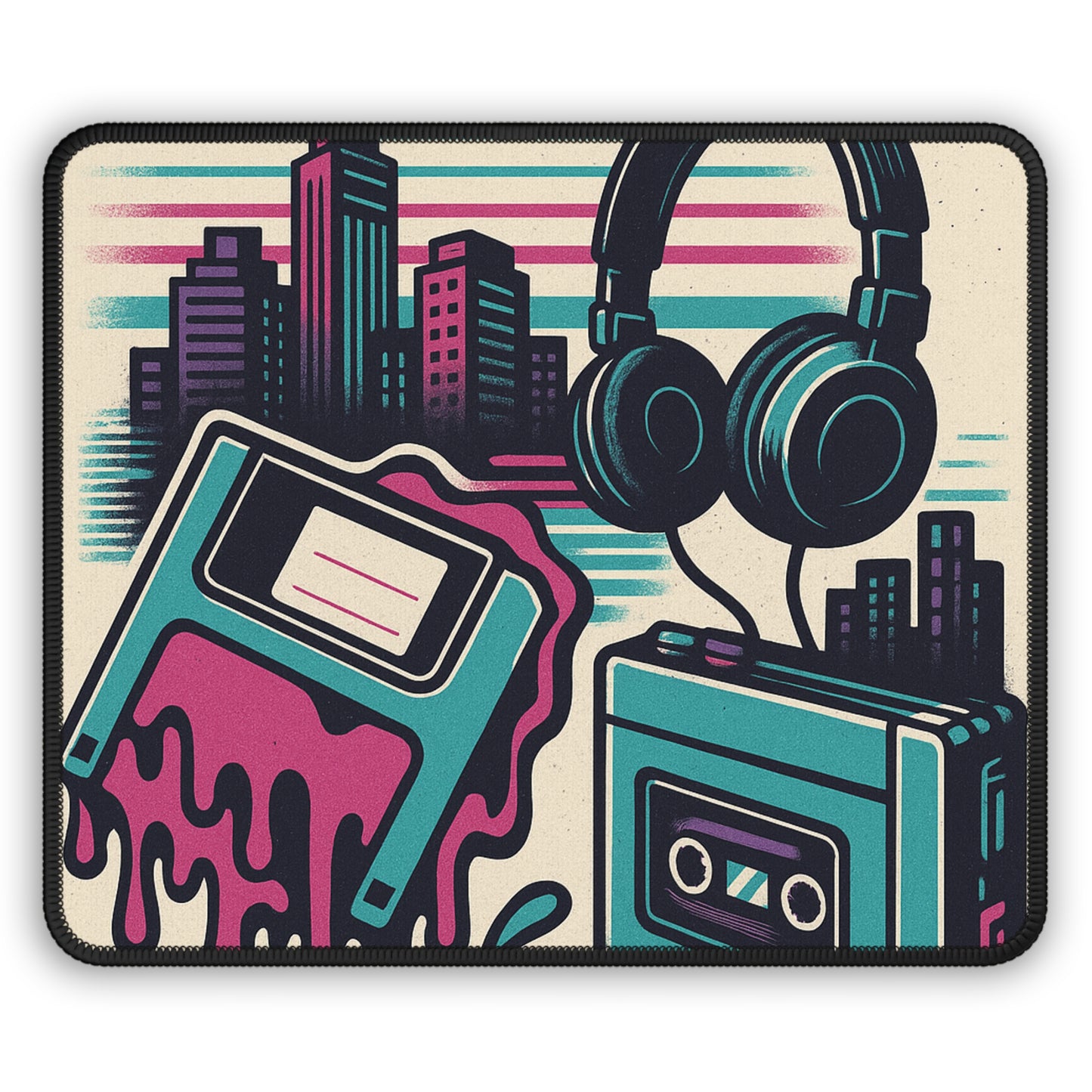 Retro Beats • Eco-Friendly Gaming Mouse Pad