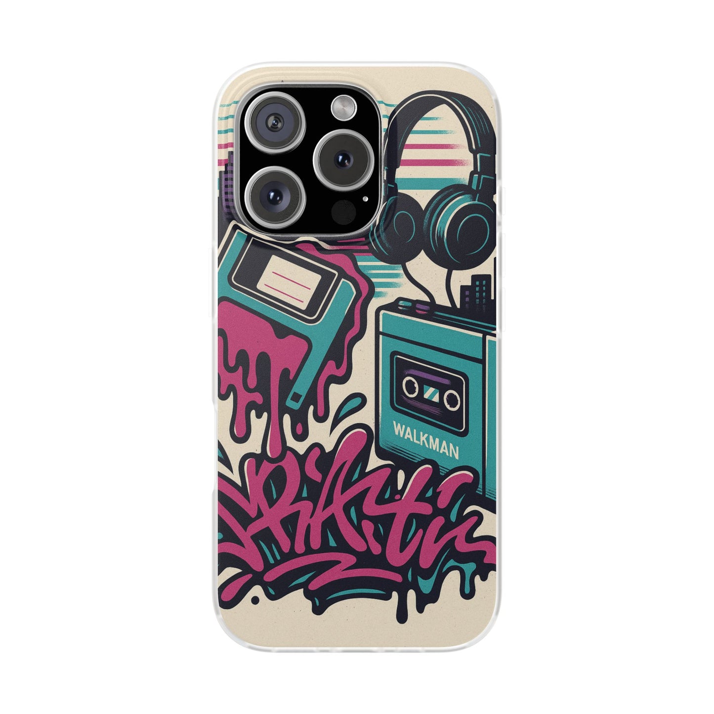 Retro Beats • Apple iPhone 16 • Flexi Clear Case