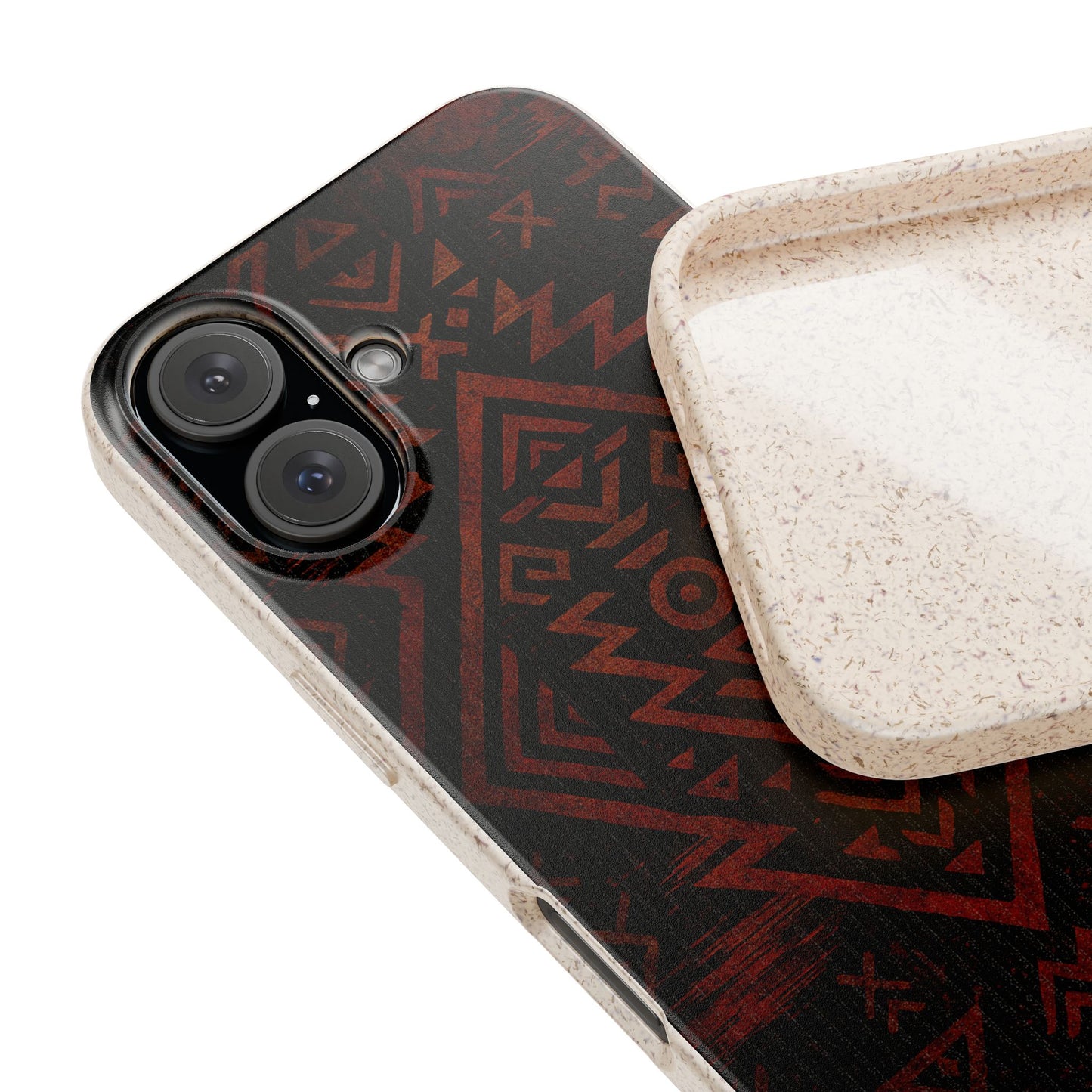 Tribal Glitch • Apple iPhone 16 Eco-Friendly Phone Case