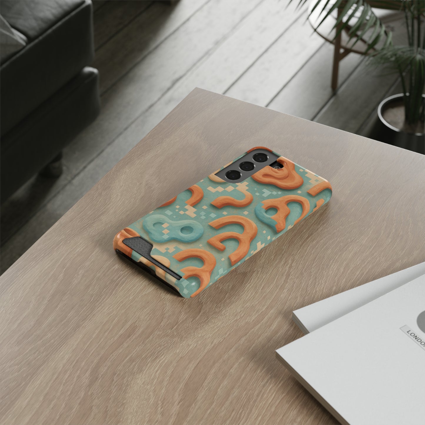 Pixel Clay • Samsung Galaxy S22 • MagSafe® Tough Case with Card Holder