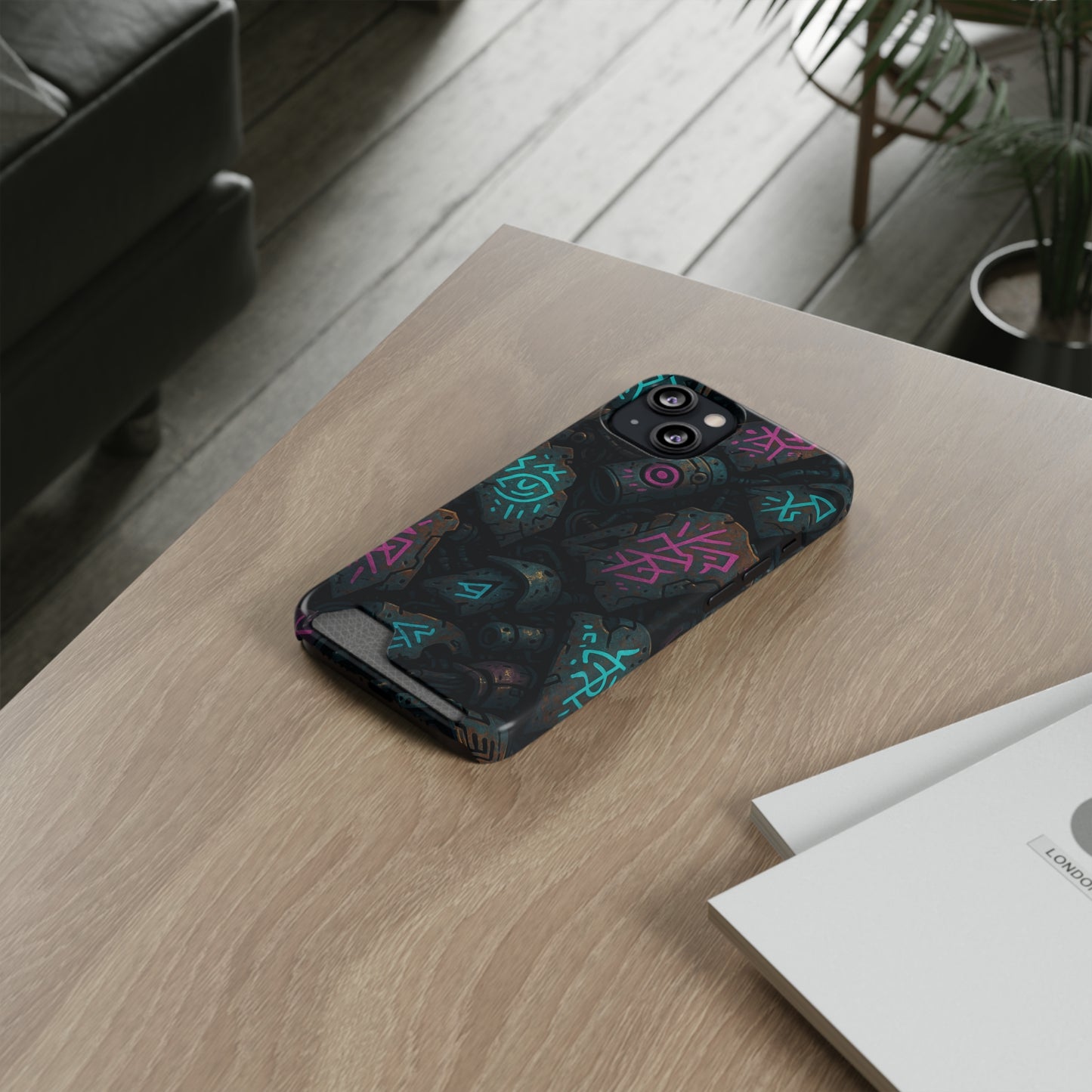 Urban Glyphs • Apple iPhone 13 • MagSafe® Tough Case with Card Holder
