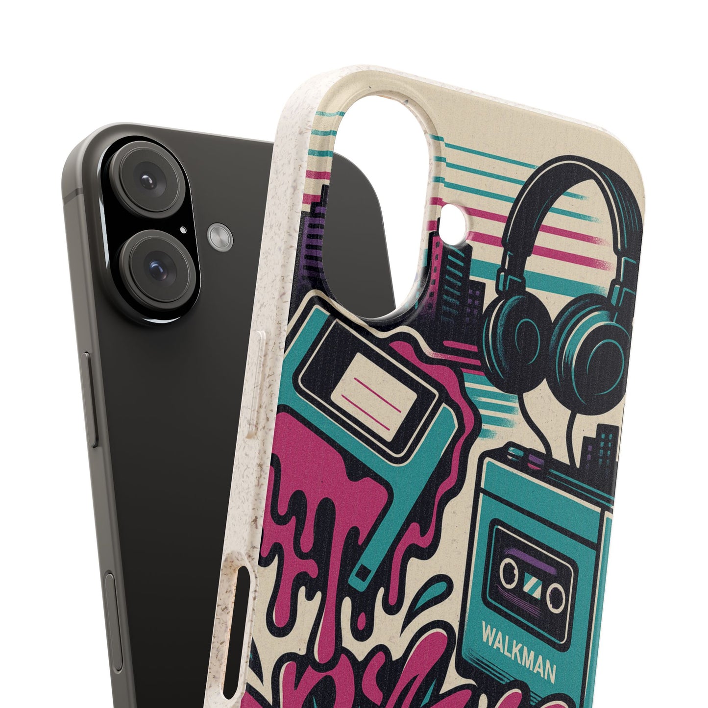 Retro Beats • Apple iPhone 16 Eco-Friendly Phone Case