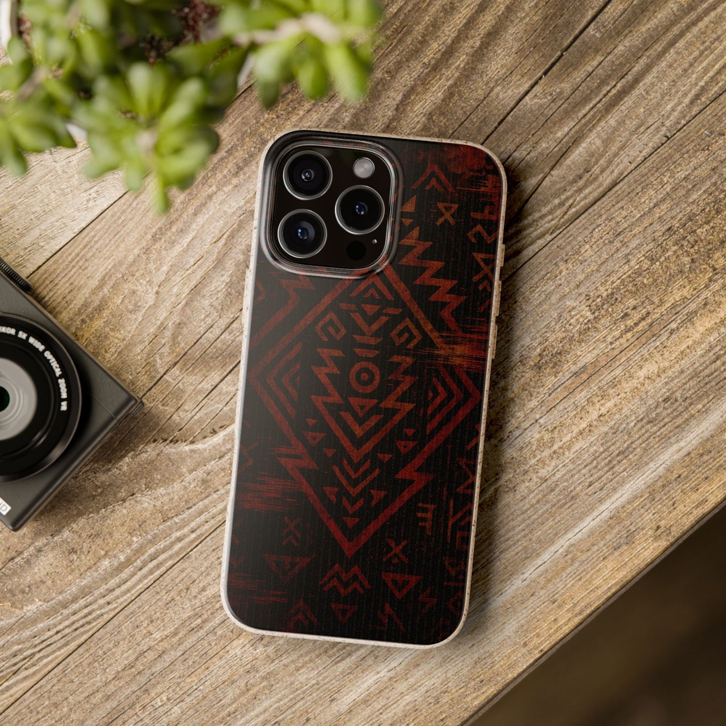 Tribal Glitch • Apple iPhone 16 Eco-Friendly Phone Case