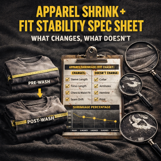 Apparel Shrink + Fit Stability Spec Sheet: What Changes, What Doesn’t