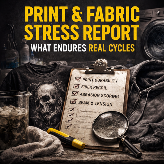 Print & fabric stress report: fade, cracking, abrasion & tension