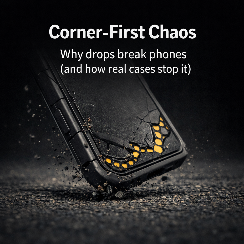 Corner-First Chaos: Why Drops Break Phones (and How Real Cases Stop It)