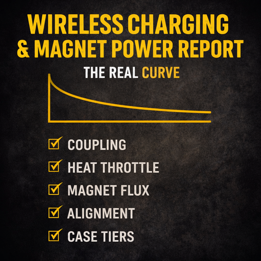 Wireless charging efficiency & magnet power loss: the real curve