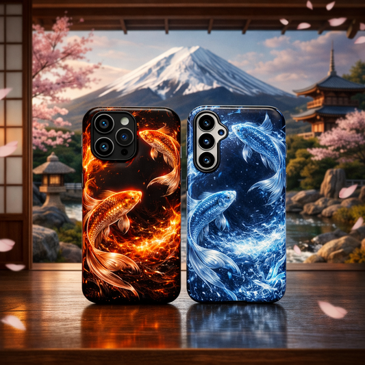 Fire & Ice Koi Phone Cases: Two Moods, One Protection Standard