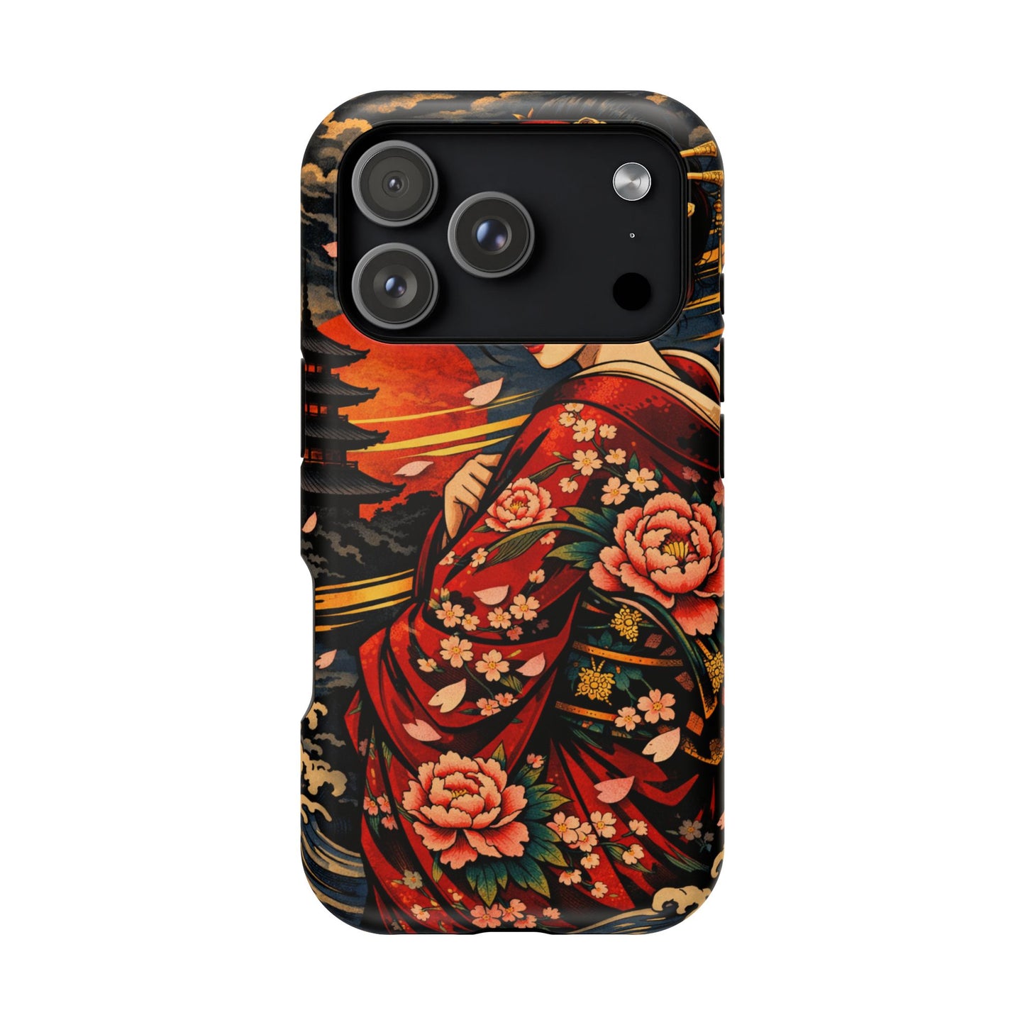 Veiled Grace – Hidden Reckoning • Obsidian Irezumi™ • Apple iPhone 17 Pro • MagSafe Tough Case