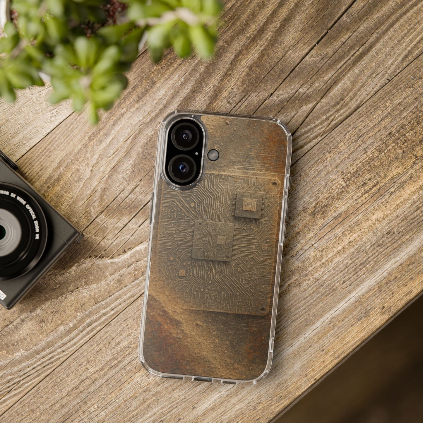 Sand Circuit • Apple iPhone 16 • Clear Case