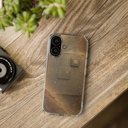 Sand Circuit • Apple iPhone 16 • Clear Case