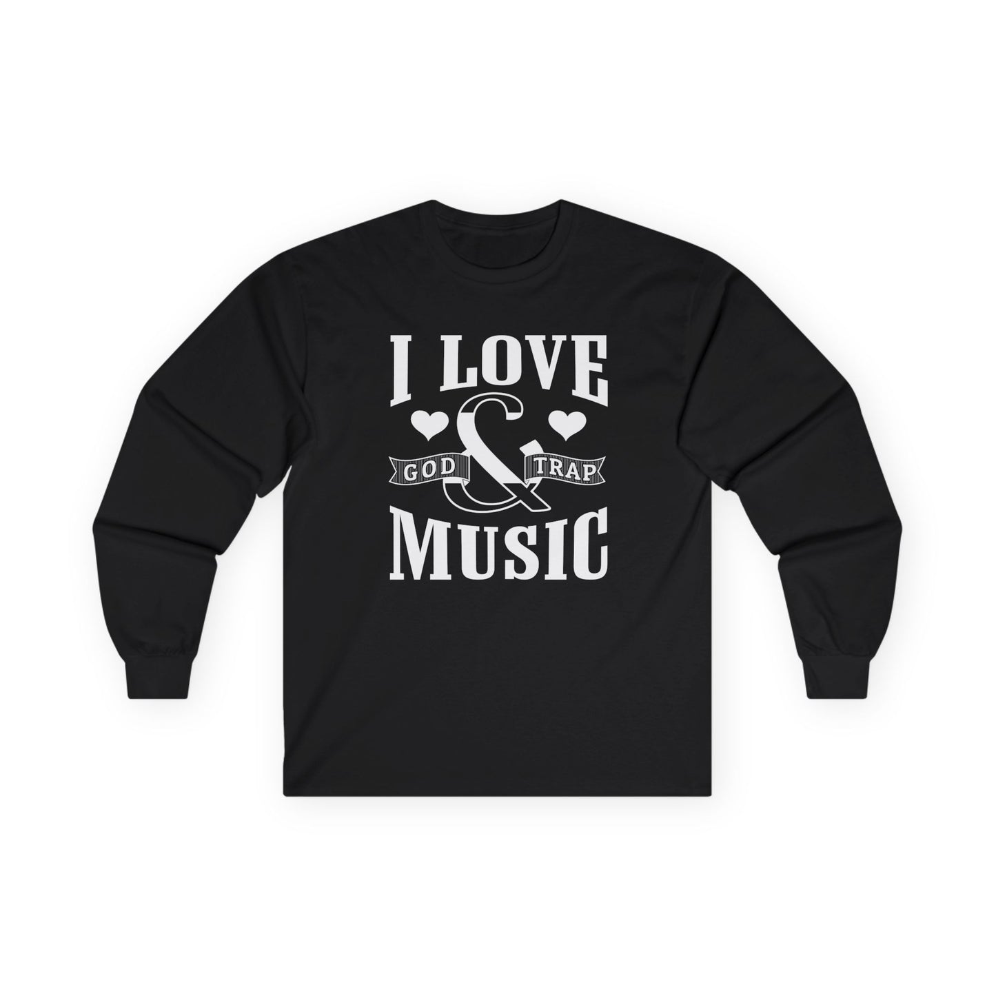 I Love God And Trap Music - Black Hat Pixels - Long Sleeve Streetwear • T-Shirt
