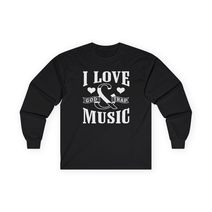 I Love God And Trap Music - Black Hat Pixels - Long Sleeve Streetwear • T-Shirt