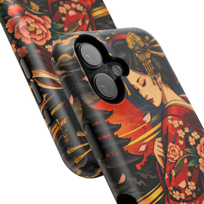Veiled Grace – Hidden Reckoning • Obsidian Irezumi™ • Apple iPhone 17 Pro • MagSafe Tough Case