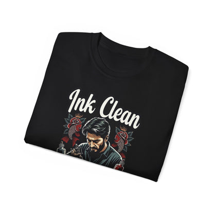 Ink Clean Live Loud  • Tattoo Artist • T-Shirt • Black Hat Pixels • Unisex