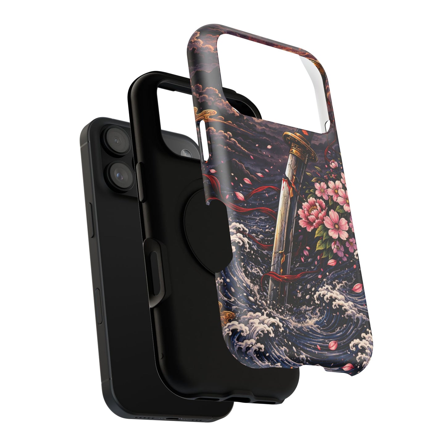 Forged Edge – Fractured Oath • Obsidian Irezumi™ • Apple iPhone 17 Pro • MagSafe Tough Case