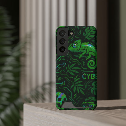 Digital Jungle • Samsung Galaxy S22 • Tough Case with Card Holder • Wireless Friendly