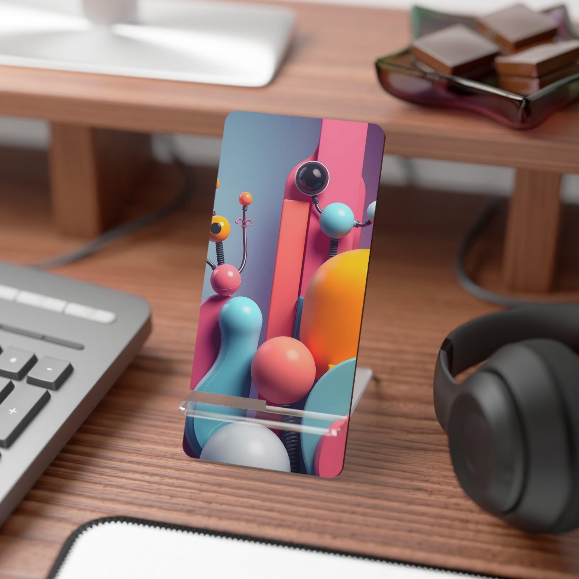 Node Drift • Smartphone Display Stand tech accessory by Black Hat Pixels