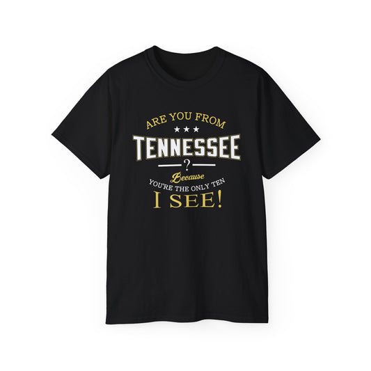 Are You From Tennessee • T-shirt • Black Hat Pixels • Unisex apparel by Black Hat Pixels