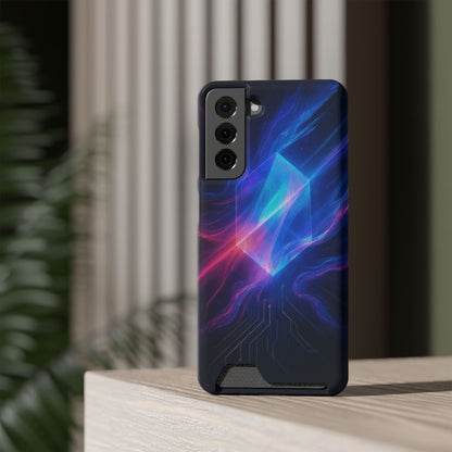 Crystal Silicone • Samsung Galaxy S21 • Tough Case with Card Holder • Wireless Friendly